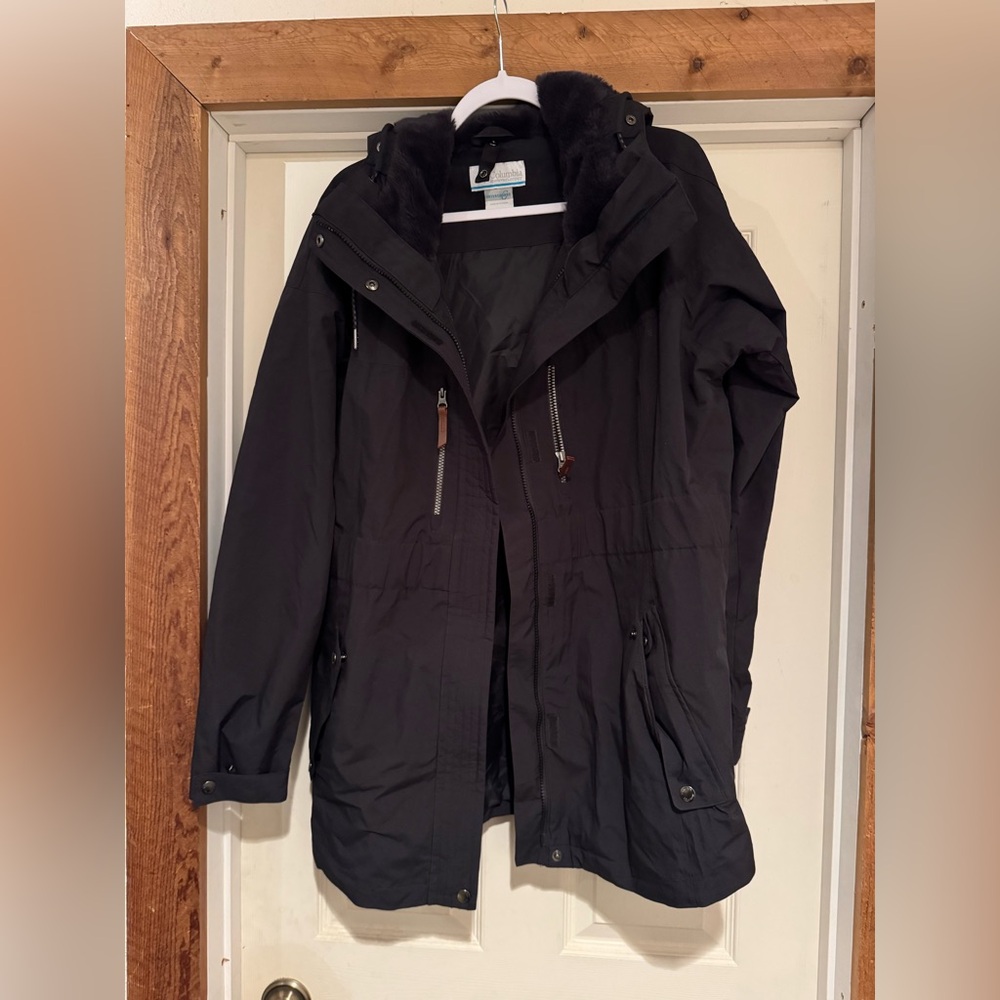 Columbia Black Hooded Parka Jacket
